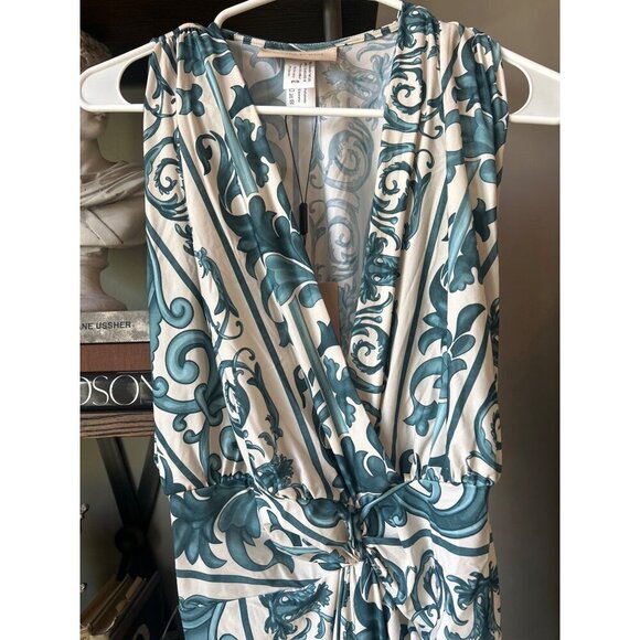 ADRIANA DEGREAS Hera Mini Dress Blue Womens Size Small - Picture 6 of 11